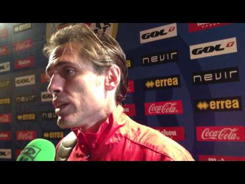 Corona (U.D. Almeria) tras la derrota en Vallecas