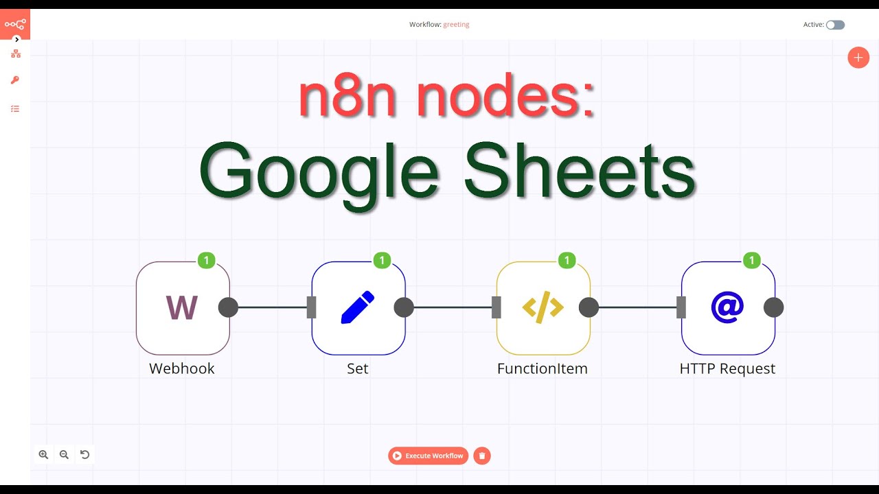 n8n Nodemation nodes - using Google Sheets and Google API nodes (Tutorial)