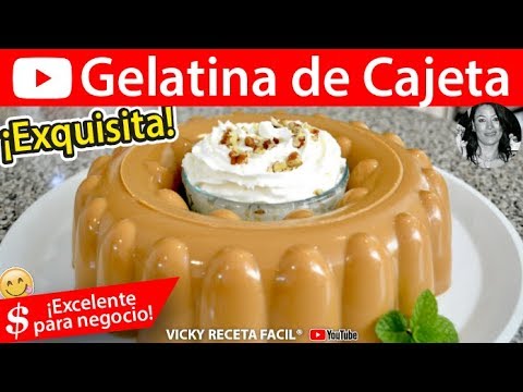 GELATINA DE CAJETA | Vicky Receta Facil Video