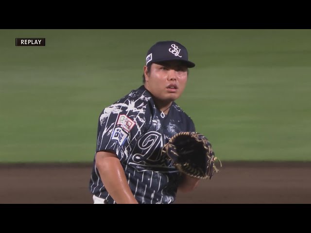 【8回裏】3者連続三振!! ライオンズ・平良海馬 ランナーを許すもこの回のアウトを全て三振で奪う!!  2024年8月17日 東北楽天ゴールデンイーグルス 対 埼玉西武ライオンズ