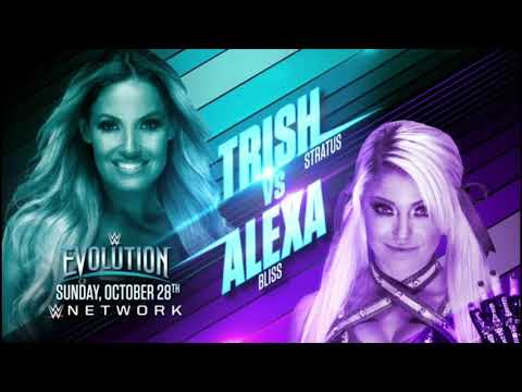 WWE Evolution 2018 Alexa Bliss vs Trish Stratus Official Match Card