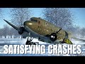 Satisfying Airplane Crashes Cracked Wings Survival V263 IL 2 Sturmovik Flight Simulator Crashes