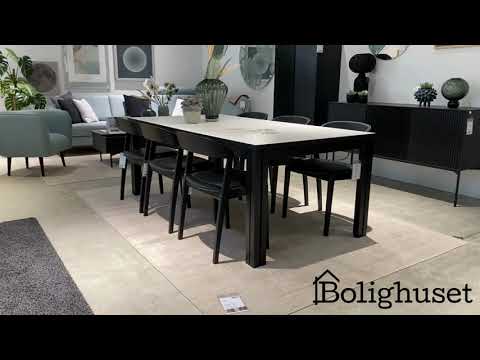 Skovby SM 24 spisebord hvid laminat m. sort eg stel