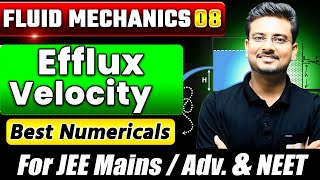 Efflux Velocity Fluids | Numerical | Fluid Mechanics Complete Playlist JEE | NEET #jee #neet #efflux