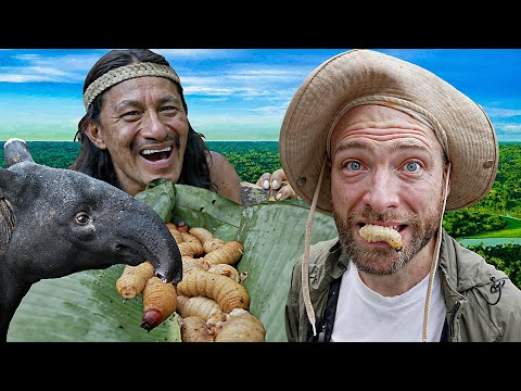 Rare Tribal Food With Lost Tribe In The Amazon Jungle (I almost died)!!