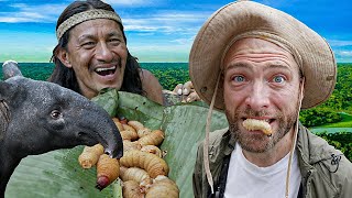 Rare Tribal Food With Lost Tribe In The Amazon Jungle (I almost died)!!