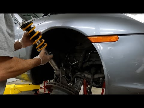 Porsche 911 996 Front Strut Removal and Ohlins Coilover Installation Part 2