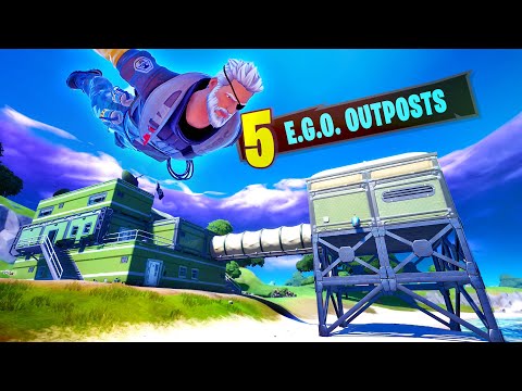 Visit ALL 5 EGO Outpost Locations in Fortnite Chapter 2 (Lowdown Challenge)