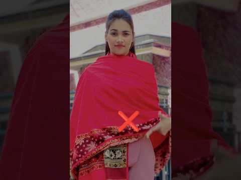 How to wear shawl in winters 😱l fashion hacks#hack #shorts#stylehacks#fashion #youtubeshorts#winter