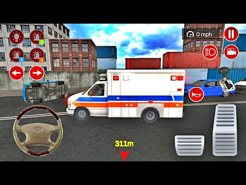 Crazy Driver Ambulance Driving - American Ambulance Emergency Simulator Android IOS Gameplay