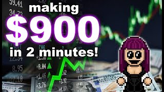 I made $900 in TWO MINUTES (daytrading)