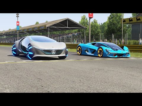 Thumbnail for Mercedes-Benz Vision AVTR vs Lamborghini Terzo Millennio by Lamborghini, rall, Sports car, Lamborghini Terzo Millennio, rally, Mercedes-Benz, Car