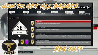 NBA 2K17 Tutorial: HOW TO GET ALL BADGES