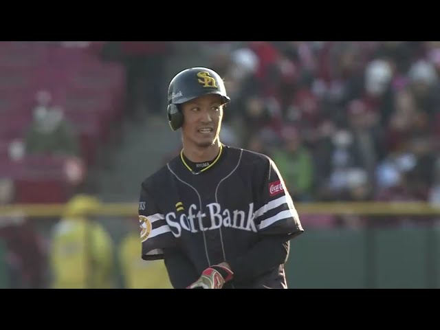 【10回表】2012年以来の打点!! ホークス・城所 猛攻を締める一打!! 2016/3/27 E-H