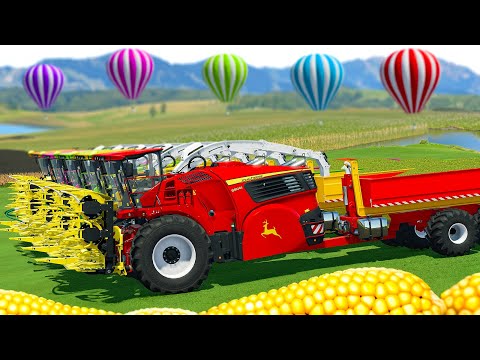 CUT CORN AND MAKE CHAFF WITH JOHN DEERE FORAGE HARVESTERS - Farming Simulator 22