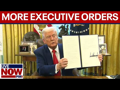 Video | President Trump signs more executive orders, takes questions from reporters | LiveNOW from FOX