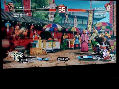SSF4: XblackvegetaX (Rog) vs KillaBMike (Cammy) - GAF Endless Match Mode