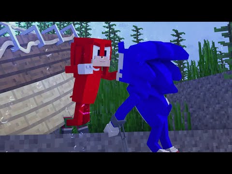 Sonic.EXE + Knuckles and Tails Crushed by Ship Meme - (Minecraft Animation) FNF