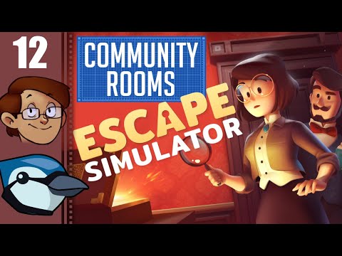 Let's Play Escape Simulator Co-op Part 12 - Community Rooms: Sudoku Puzzle Rooms, Color Wheel, Cake