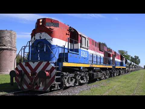 [4K] Variado y colorido tren cargado de NCA con destino a Rosario pasando por Marcos Juárez!!!!!!