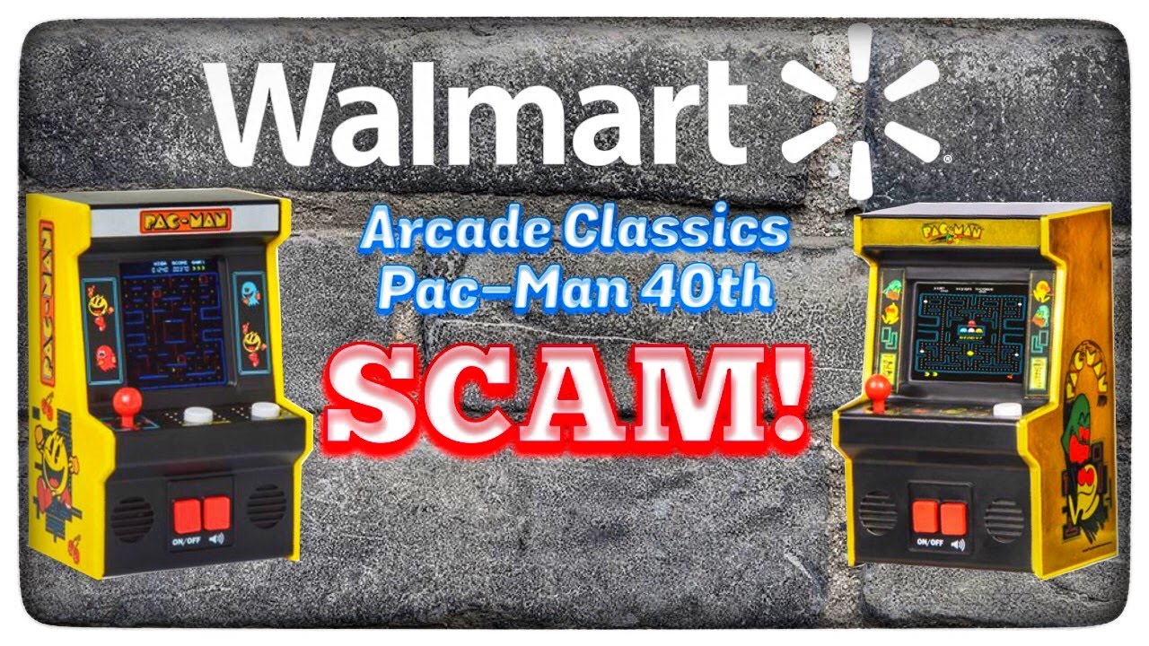 Arcade Classics Pac-Man 40th Anniversary WALMART SCAM! Basic Fun Mini - Emceemur