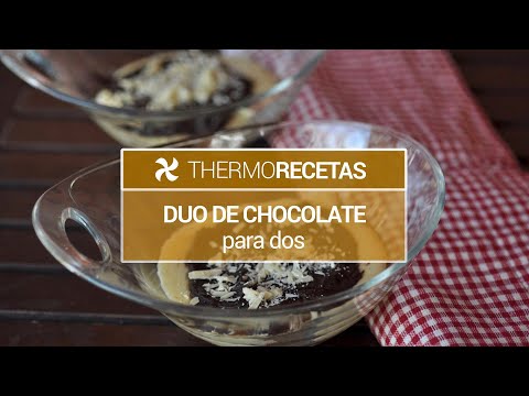 Postre dúo de chocolates