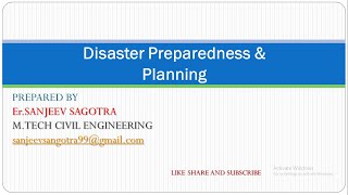 Disaster Preparedness &Planning