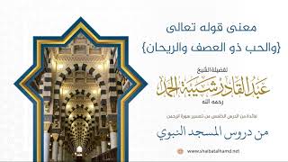 94 معنى والحب ذو العصف والريحان - الشيخ عبدالقادر شيبة الحمد رحمه الله image