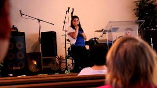 Savannah singing Motions of Mercy by Francesca Batistelli