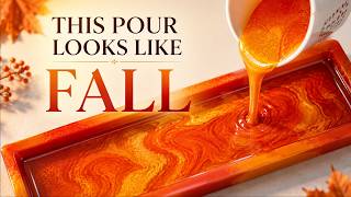 Pouring Autumn Into Resin Easy Fall Resin Tray DIY