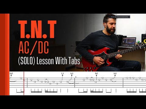 T.N.T (Ac/Dc) - Solo - Lesson With Tabs