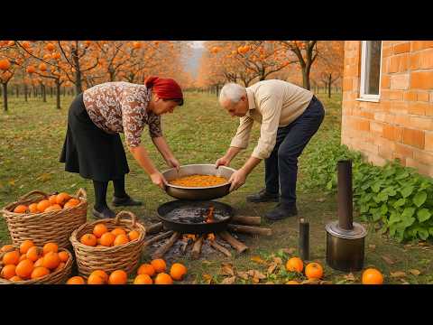 Kakiernte in Aserbaidschan | Großeltern kochen Marmelade und Kuchen – Vom Baum auf den Tisch