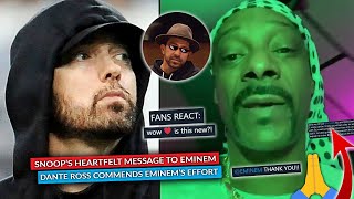 Snoop Dogg’s Heartfelt Message To Eminem Sparks Conversation, Dante Ross Is Thankful To Eminem