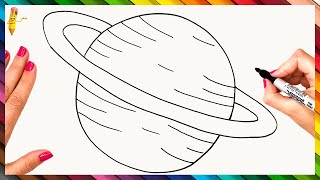 How To Draw A Planet Step By Step 🪐 Planet Drawing Easy