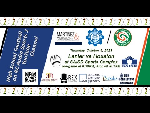 Football: Lanier vs Houston at SAISD Sports Complex (10/05/23)