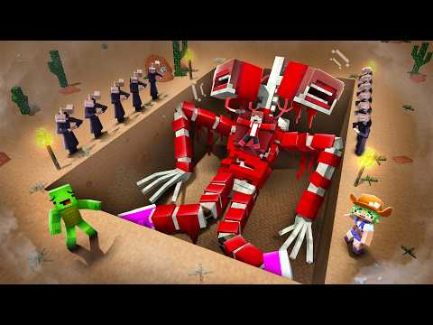 Buried JJ SIREN HEAD is Found by IVY and Mikey - Maizen Minecraft Animation