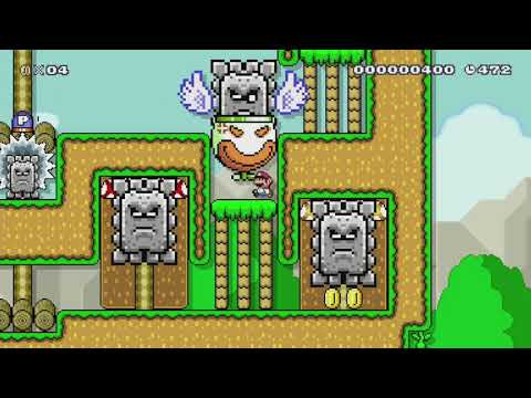 Thwompville Population: THWOMPS! by DelisoJan0 - Super Mario Maker - No Commentary 1bs