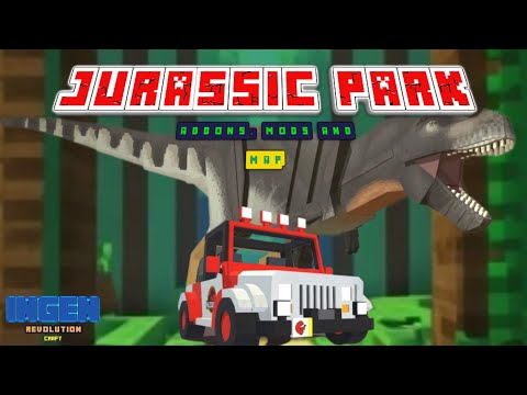 Jurassic park Minecraft Mapa, ADDONS y mods
