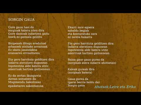 SORGIN GAUA - Leizeak x Leire eta Erika