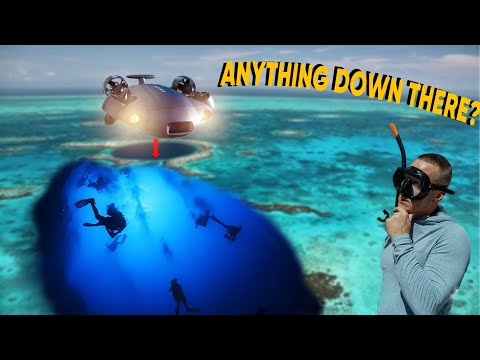 What's At The Bottom Of Belize's Blue Hole? Drone Vs. Sharks!
