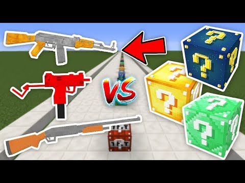 SİLAHLI ŞANS BLOKLARI YARIŞI - Minecraft