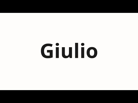 How to pronounce Giulio