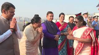 25.02.2026: राष्ट्रपती द्रौपदी मुर्मू शेगाव तसेच नागपूर येथे होणाऱ्या पुढील कार्यक्रमासाठी रवाना