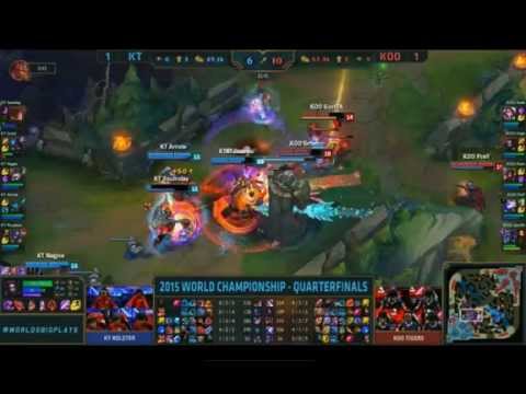KT VS KOO Last Moment of Game 3 Quarterfinals Worlds 2015