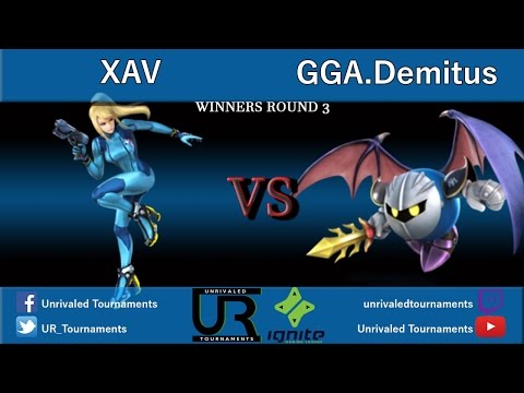 Ignition 18  WINNERS ROUND 3 - XAV (Zero Suit Samus) vs GGA.Demitus (Meta Knight)