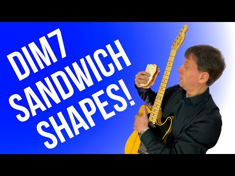Diminished 7th Arpeggio Sandwich Shapes On Guitar