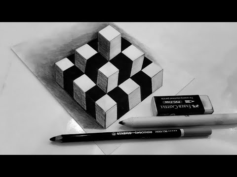 Trick Art Drawing – How to draw 3D stairs | 3D pencil | 3d pen art |  modernartpaintings - YouTube