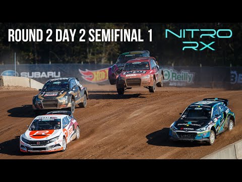 2021 Nitro Rallycross Round 2 Day 2 SemiFinal 1 | FULL RACE