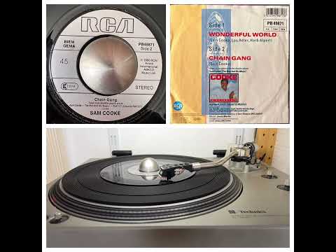 Sam Cooke: Chain Gang, 1962 (RCA PB49871, reissue 1986) Soul 45rpm 7” vinyl record Technics SL-1300