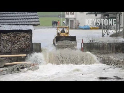 Überschwemmung in Wolhusen - Unwetter - Imbach AG - Hochwasser - kleine Emme